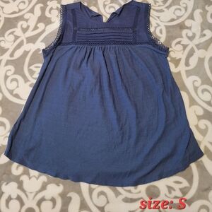 Blue Sleeveless Top